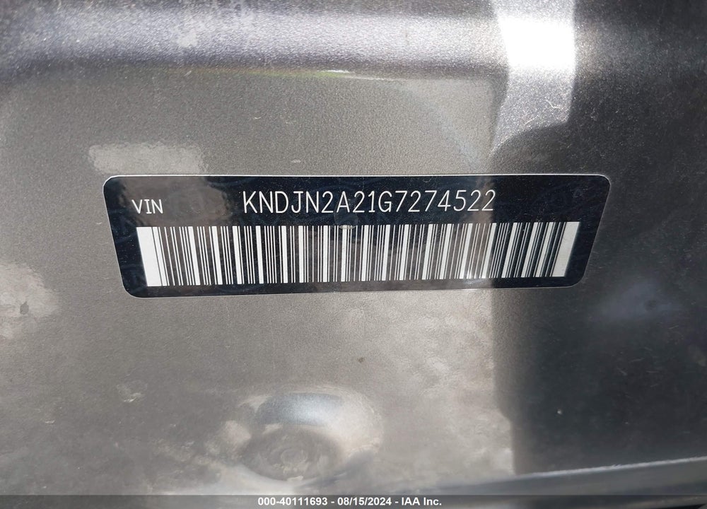 2016 KIA SOUL VIN: KNDJN2A21G7274522