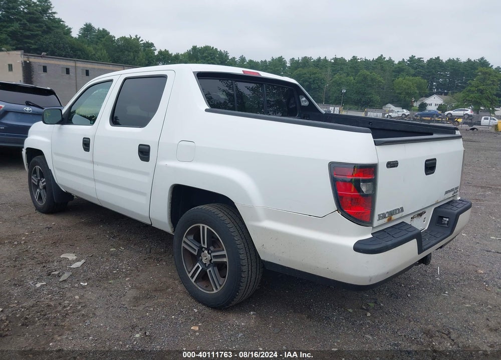 2012 HONDA RIDGELINE SPORT VIN: 5FPYK1F79CB456602