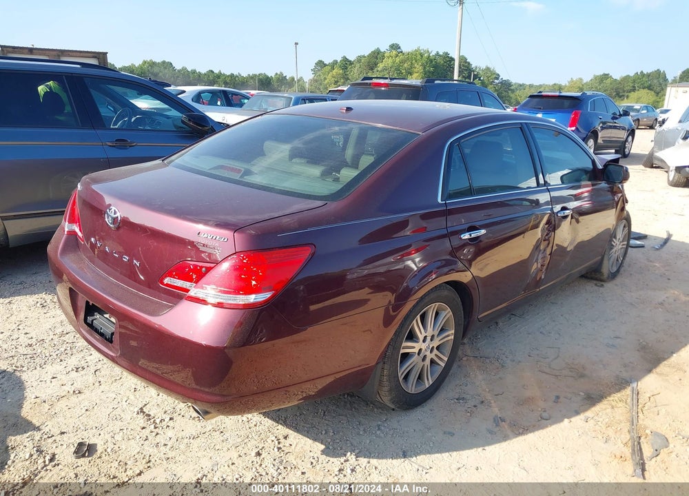 2010 TOYOTA AVALON LIMITED VIN: 4T1BK3DB1AU369195