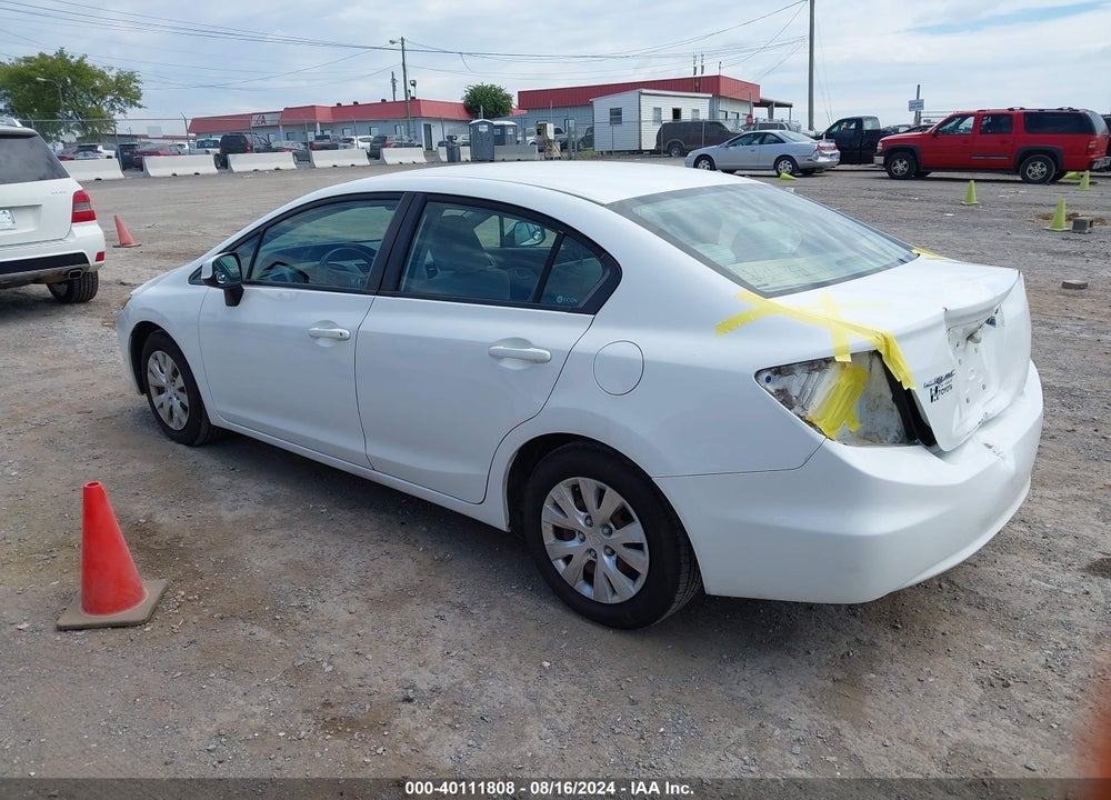 2012 HONDA CIVIC LX VIN: 19XFB2F53CE088332