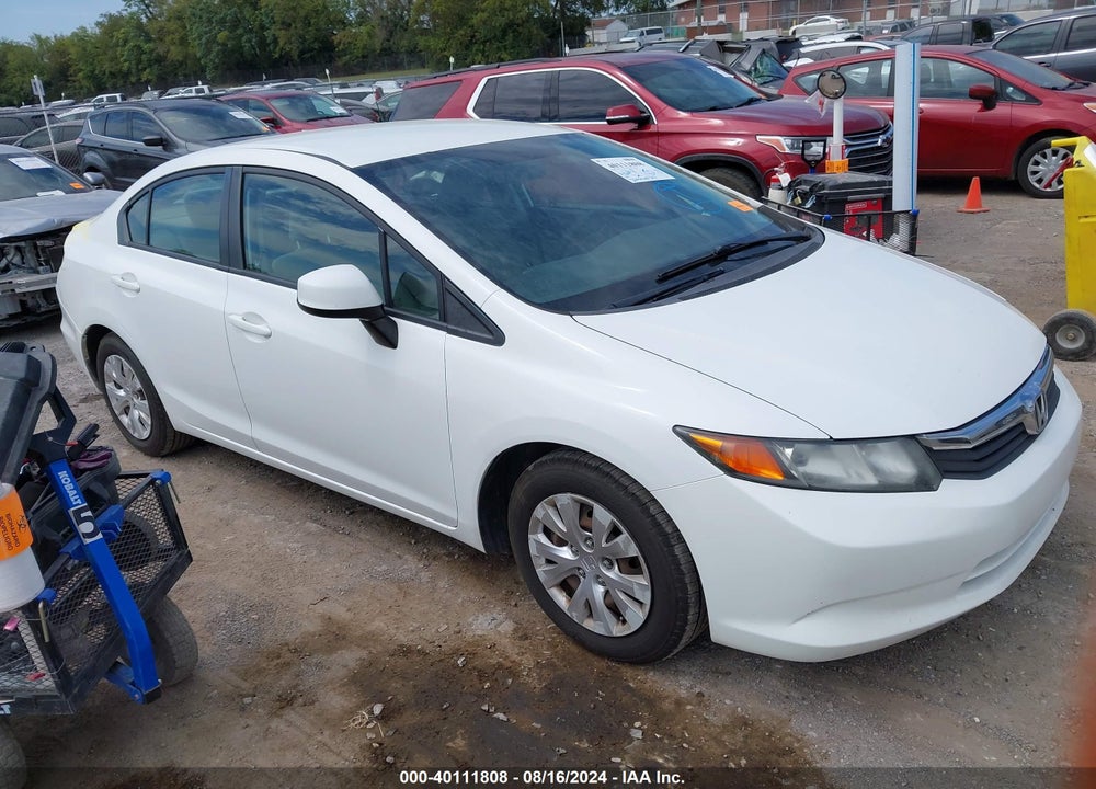 2012 HONDA CIVIC LX VIN: 19XFB2F53CE088332