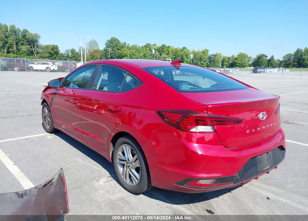 2019 HYUNDAI ELANTRA SEL VIN: KMHD84LF4KU766080