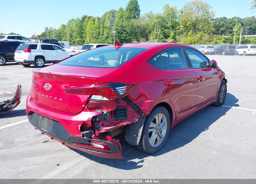 2019 HYUNDAI ELANTRA SEL VIN: KMHD84LF4KU766080