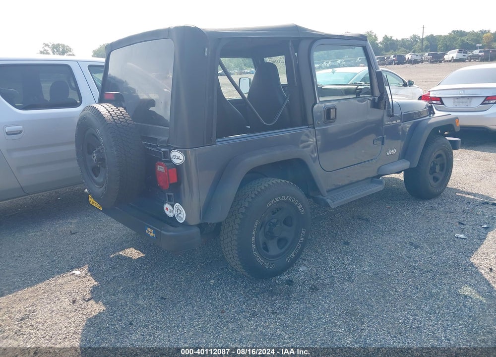 2001 JEEP WRANGLER SE VIN: 1J4FA29P61P368768