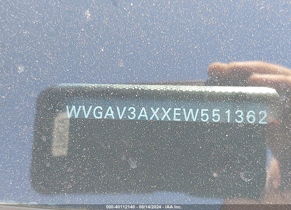 2014 VOLKSWAGEN TIGUAN SEL VIN: WVGAV3AXXEW551362