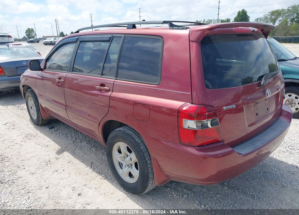 2007 TOYOTA HIGHLANDER VIN: JTEGD21A370168114
