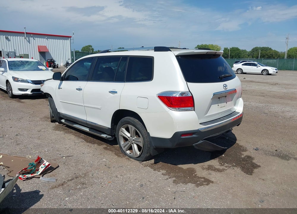 2012 TOYOTA HIGHLANDER LIMITED V6 VIN: 5TDYK3EH0CS089163