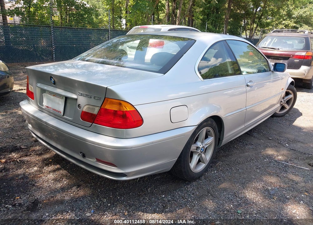 2002 BMW 325CI VIN: WBABN33462PG59592