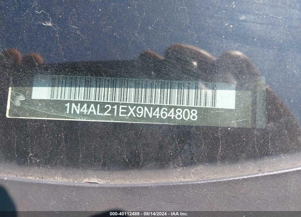 2009 NISSAN ALTIMA 2.5 S VIN: 1N4AL21EX9N464808