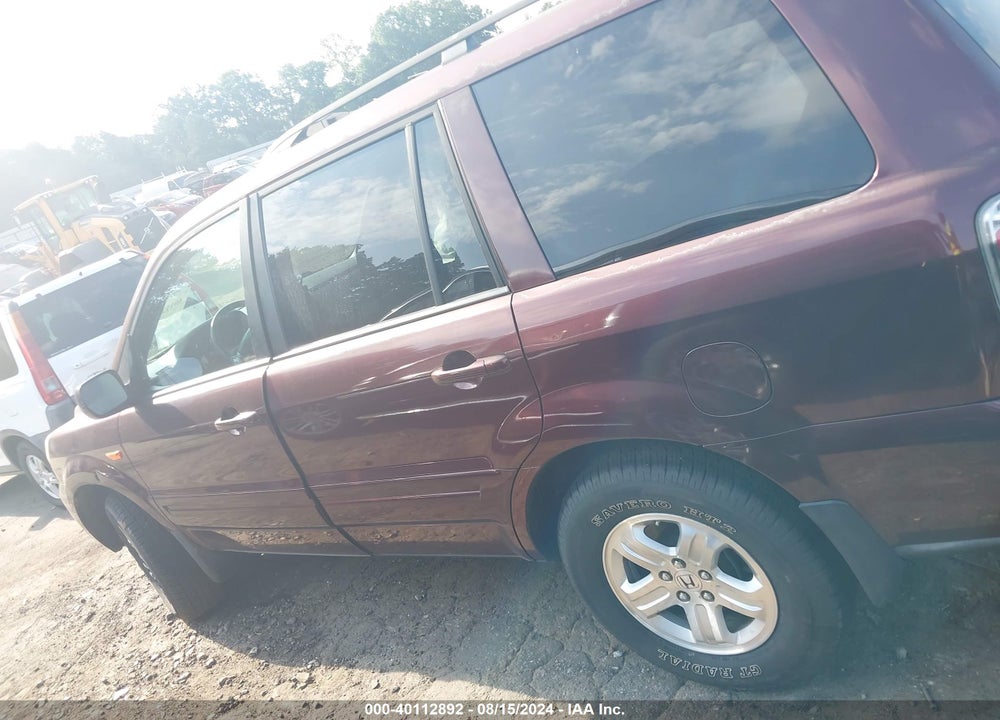 2008 HONDA PILOT VP VIN: 5FNYF28288B002806