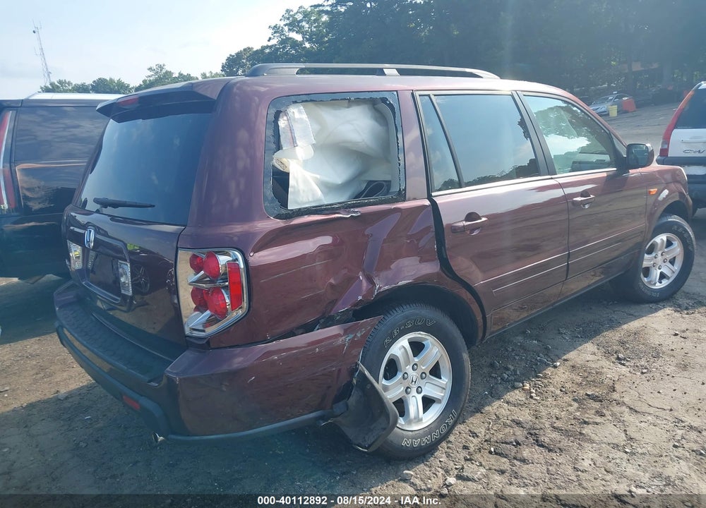 2008 HONDA PILOT VP VIN: 5FNYF28288B002806