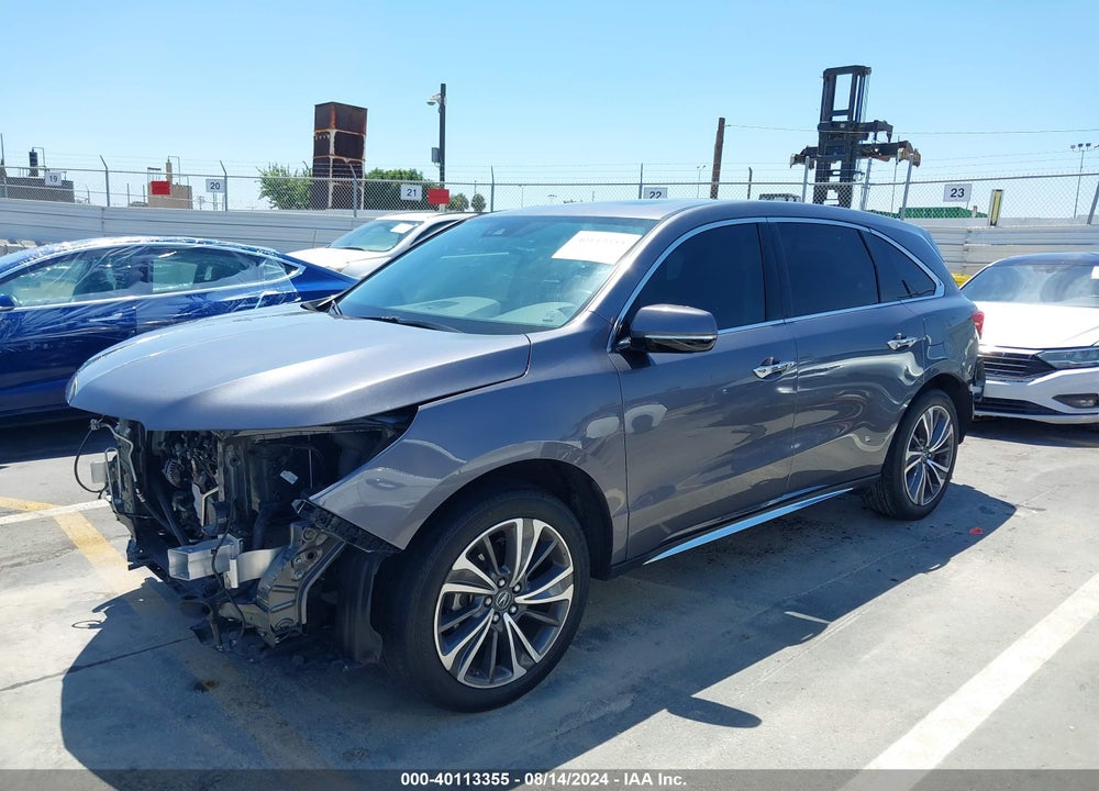 2019 ACURA MDX TECH PKG VIN: 5J8YD3H55KL012298