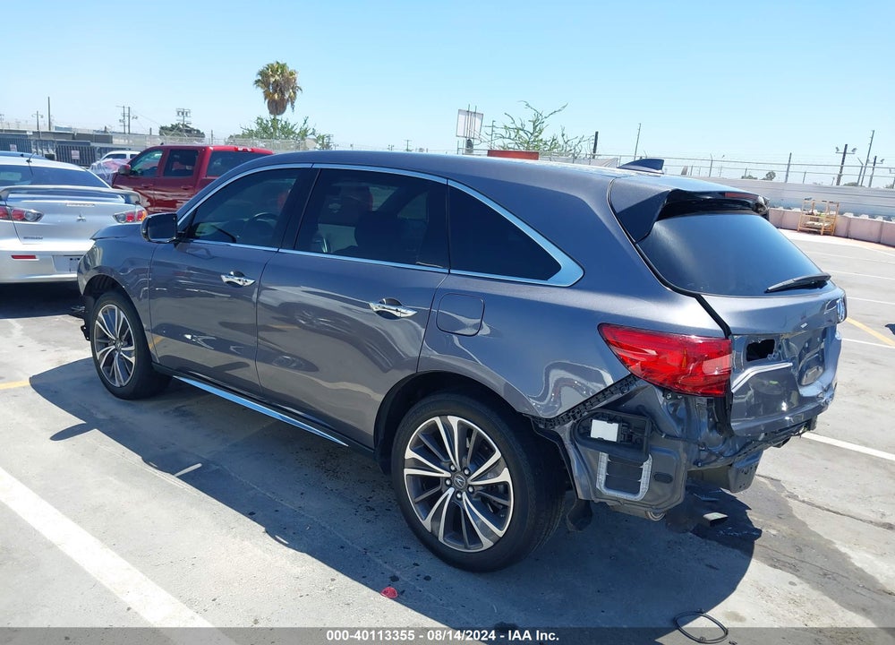 2019 ACURA MDX TECH PKG VIN: 5J8YD3H55KL012298