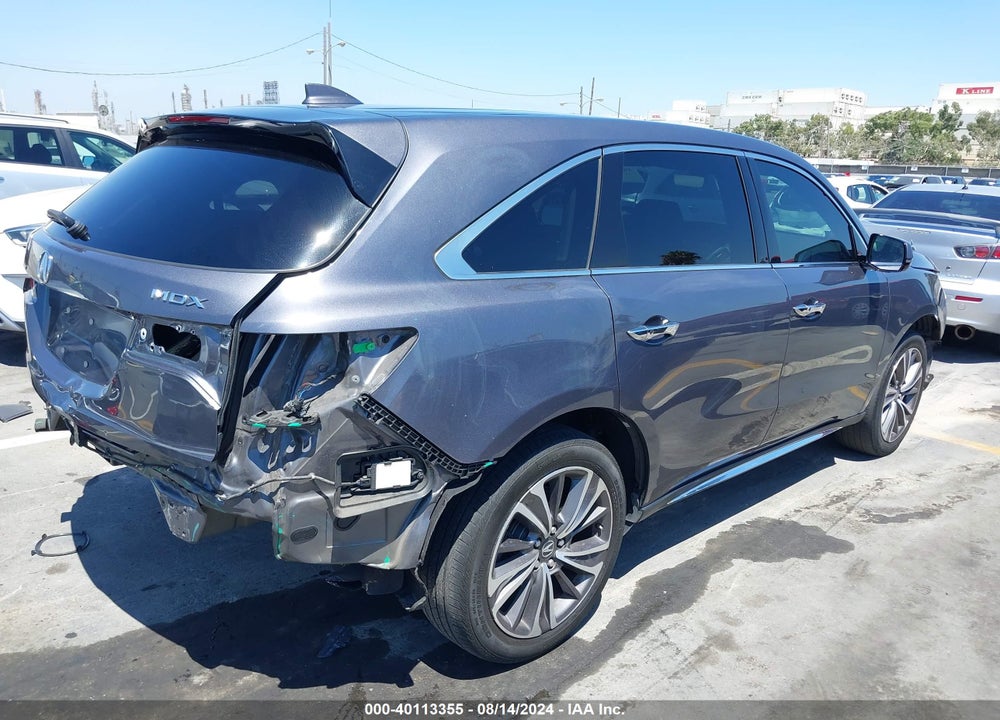 2019 ACURA MDX TECH PKG VIN: 5J8YD3H55KL012298
