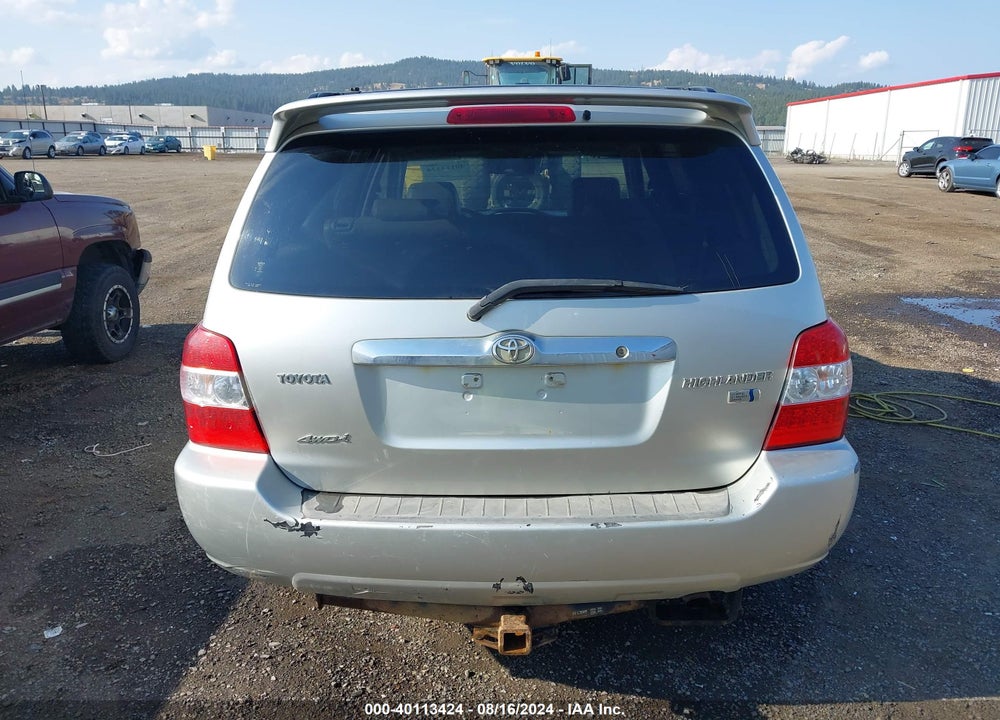 2006 TOYOTA HIGHLANDER HYBRID LIMITED V6 VIN: JTEEW21A260019628