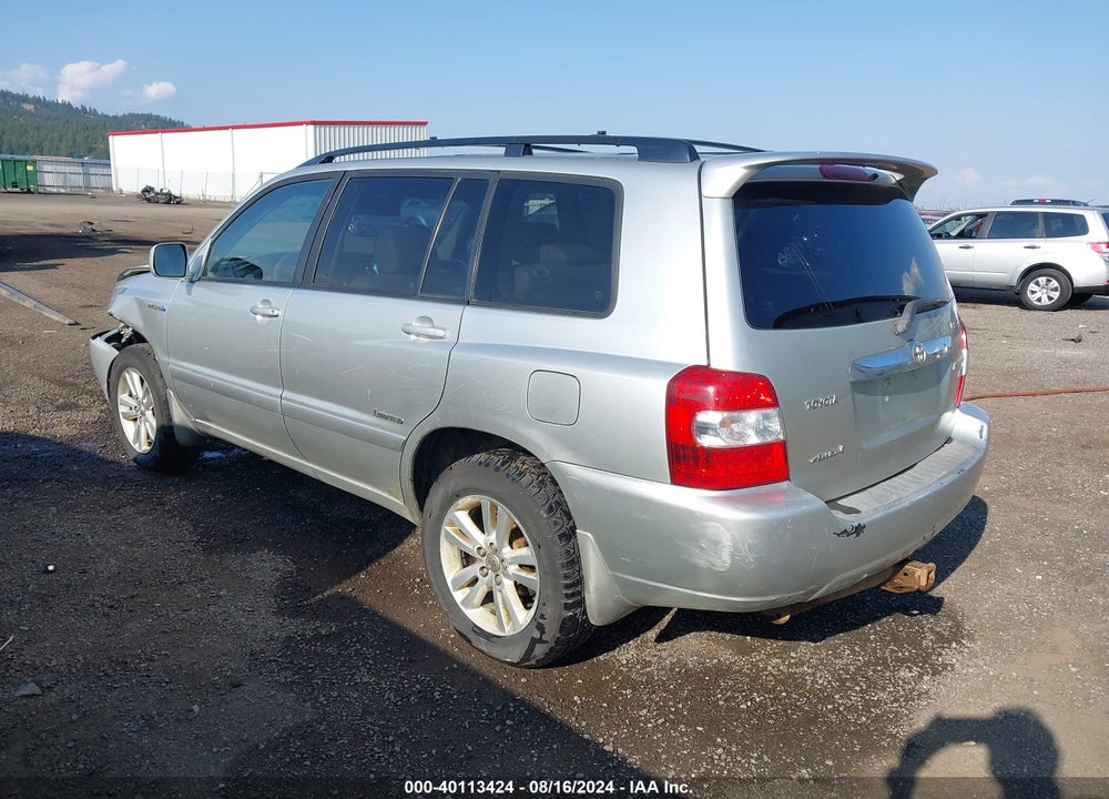 2006 TOYOTA HIGHLANDER HYBRID LIMITED V6 VIN: JTEEW21A260019628