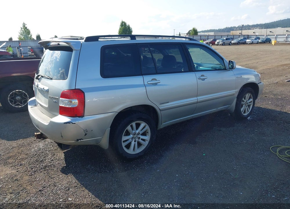 2006 TOYOTA HIGHLANDER HYBRID LIMITED V6 VIN: JTEEW21A260019628