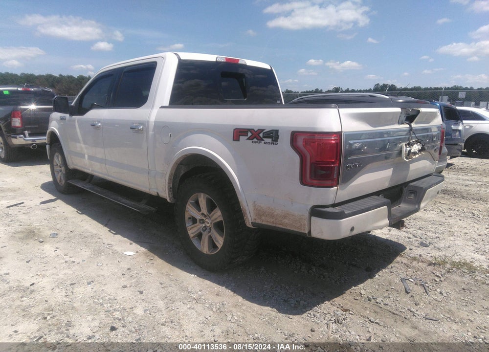 2017 FORD F-150 PLATINUM VIN: 1FTEW1EF5HFC18306