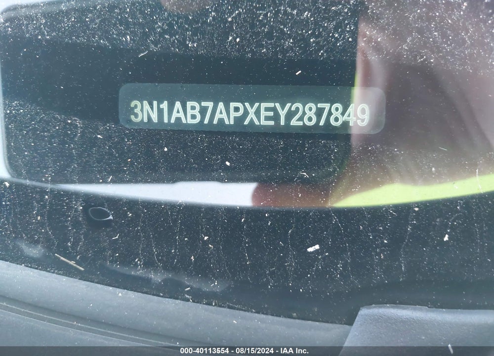2014 NISSAN SENTRA SR VIN: 3N1AB7APXEY287849