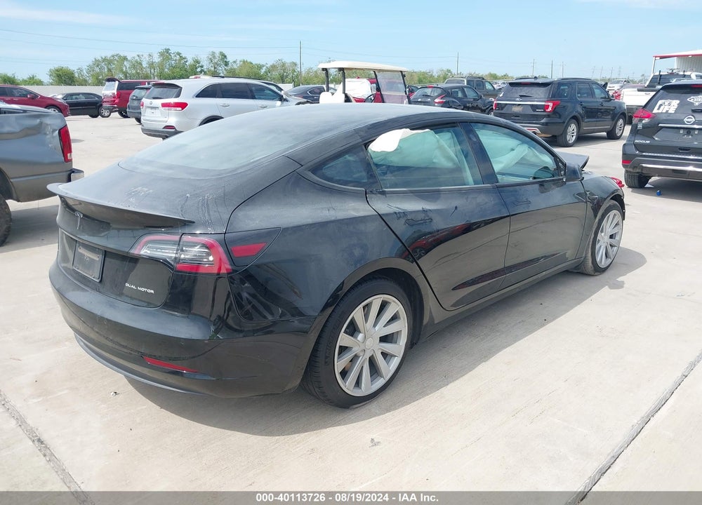 2022 TESLA MODEL 3 LONG RANGE DUAL MOTOR ALL-WHEEL DRIVE VIN: 5YJ3E1EB7NF131935