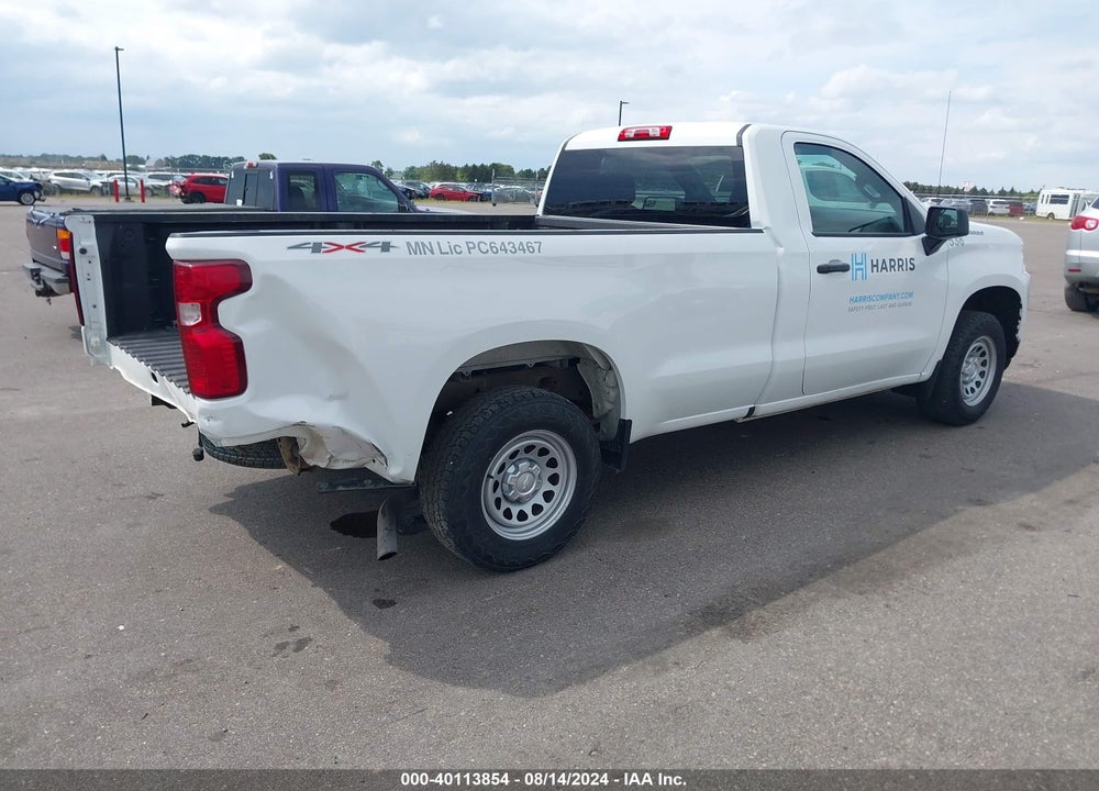 2021 CHEVROLET SILVERADO 1500 4WD REGULAR CAB LONG BED WT VIN: 3GCNYAEF2MG180391