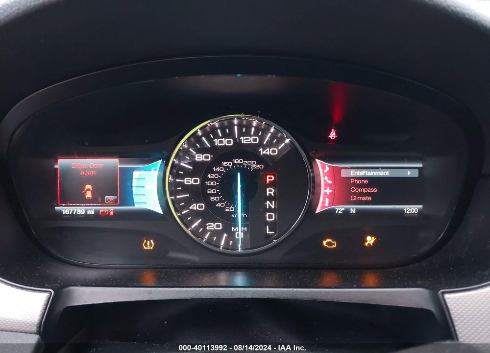 2012 FORD EDGE SEL VIN: 2FMDK3J90CBA92302