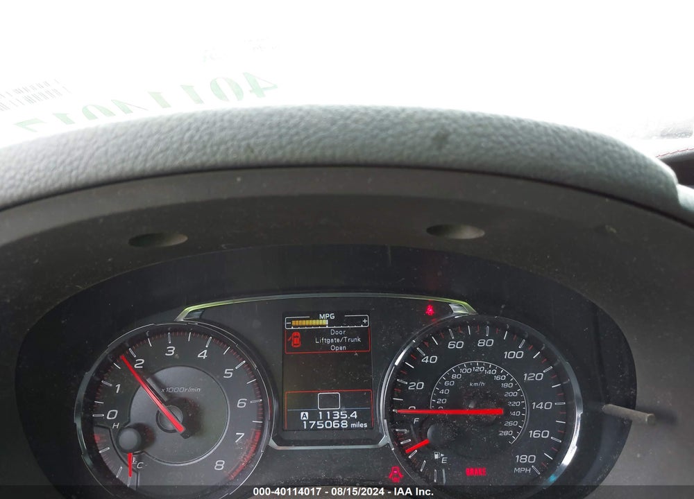 2019 SUBARU WRX VIN: JF1VA1A60K9814388