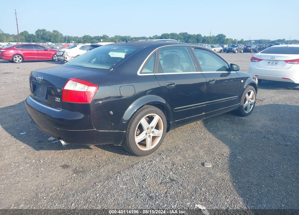 2005 AUDI A4 3.0 VIN: WAULT68EX5A072037