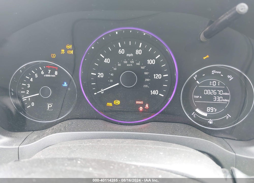 2016 HONDA HR-V LX VIN: 3CZRU5H37GM740766