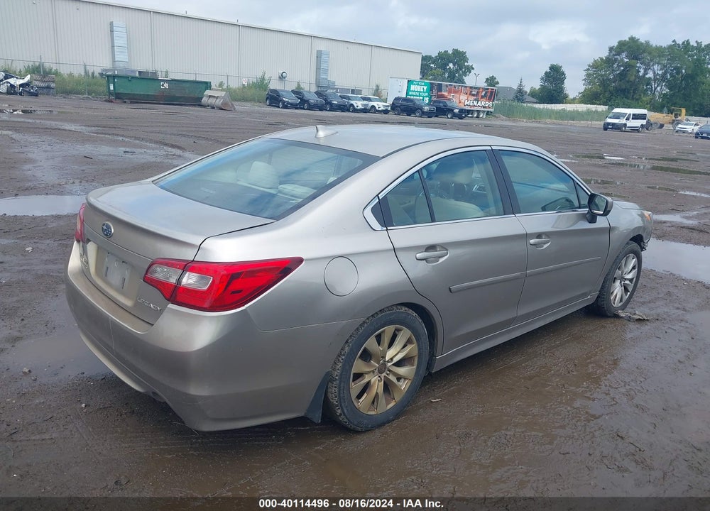 2016 SUBARU LEGACY 2.5I PREMIUM VIN: 4S3BNBC69G3010007