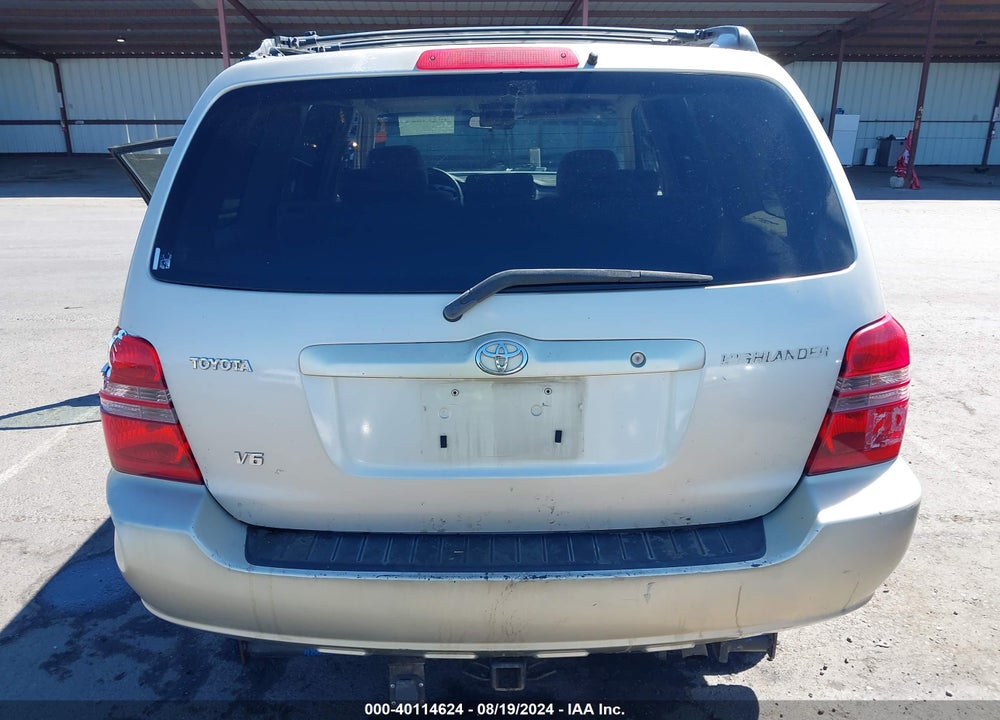 2002 TOYOTA HIGHLANDER V6 VIN: JTEGF21A620033602