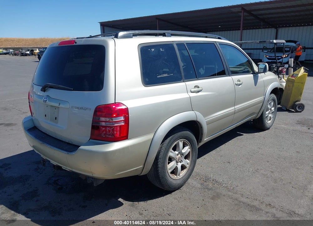 2002 TOYOTA HIGHLANDER V6 VIN: JTEGF21A620033602