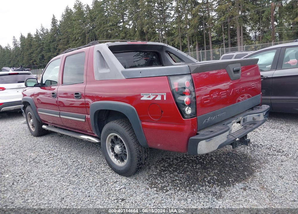 2004 CHEVROLET AVALANCHE 1500 VIN: 3GNEK12T34G318569