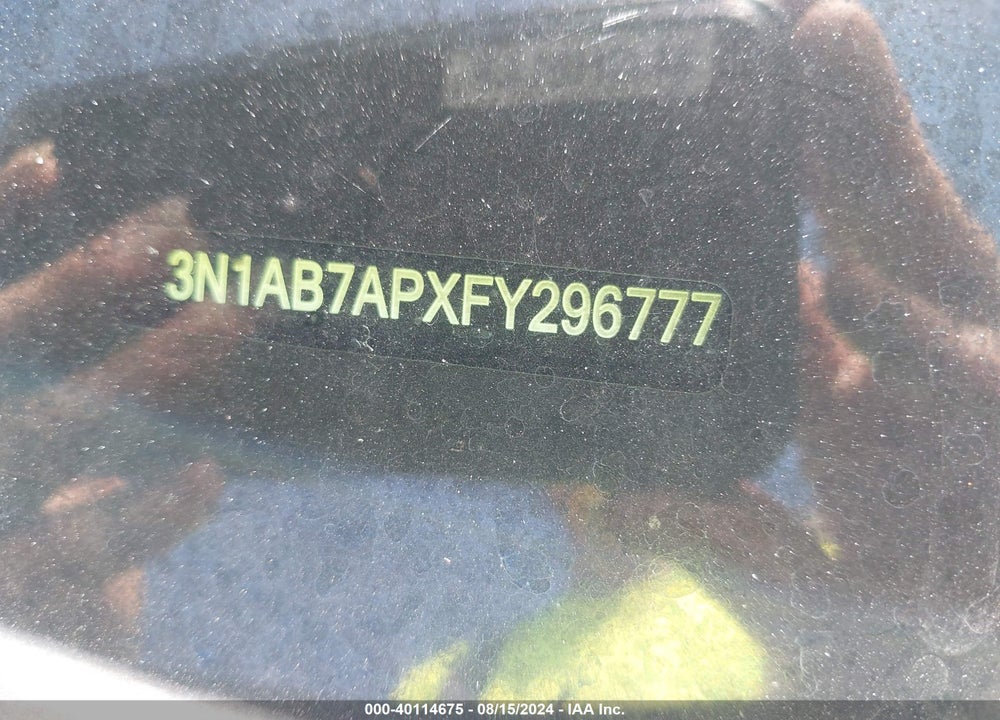 2015 NISSAN SENTRA S VIN: 3N1AB7APXFY296777
