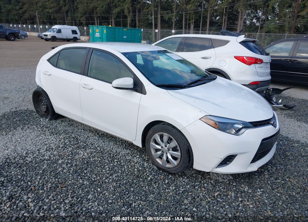 2015 TOYOTA COROLLA LE VIN: 2T1BURHEXFC412524