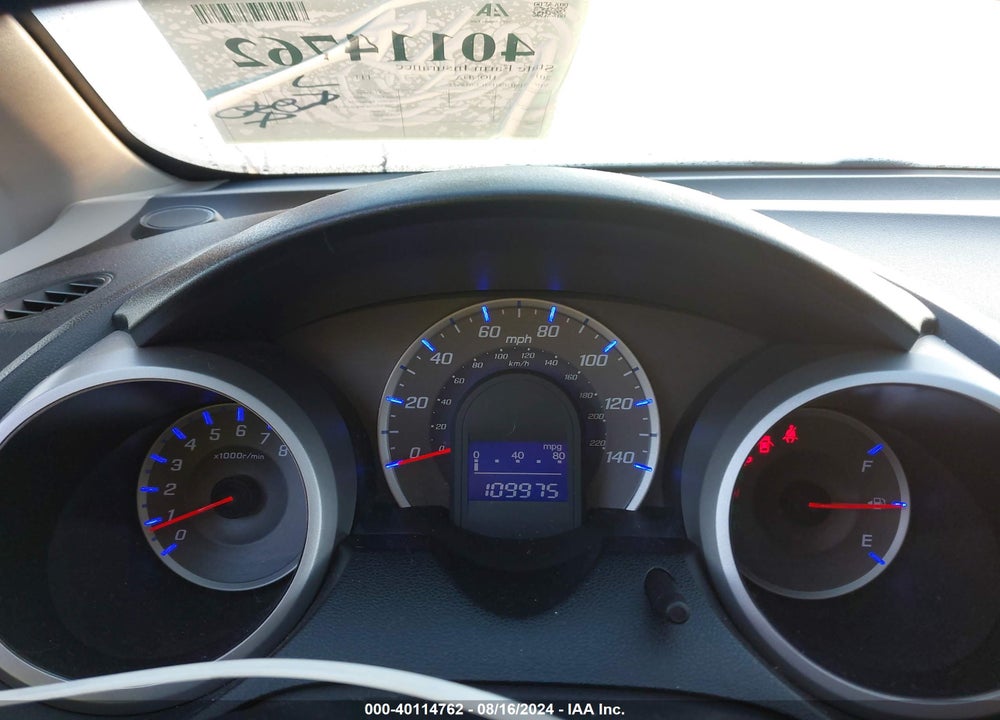 2012 HONDA FIT VIN: JHMGE8H34CC038975