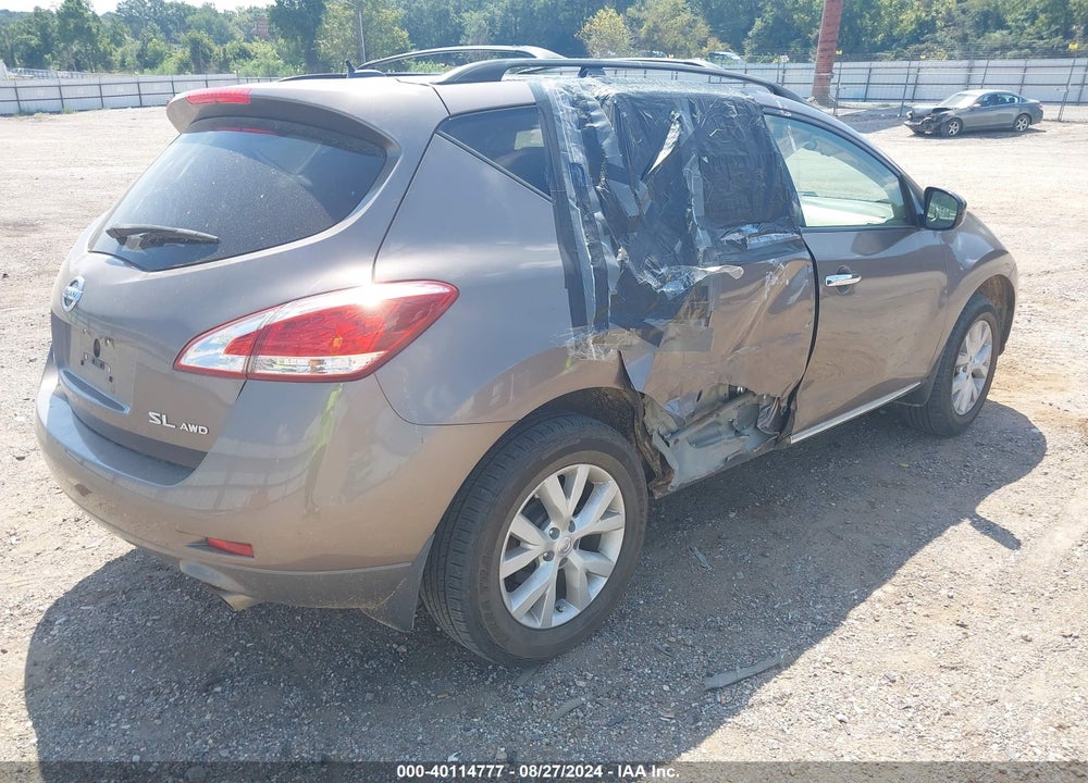 2012 NISSAN MURANO SL VIN: JN8AZ1MW4CW232007