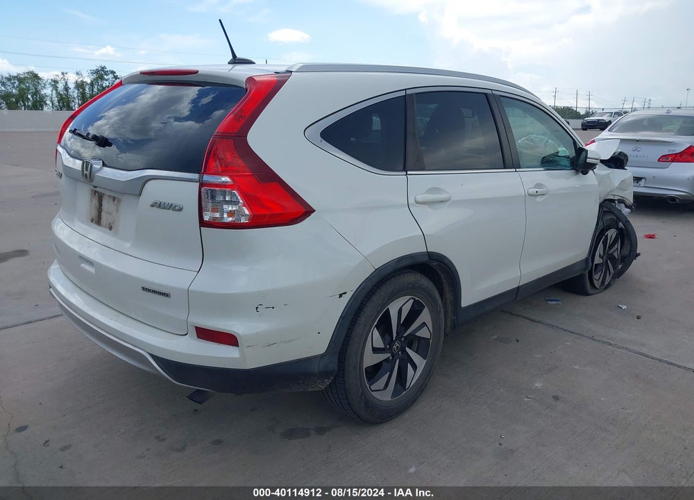 2015 HONDA CR-V TOURING VIN: 5J6RM4H93FL127137