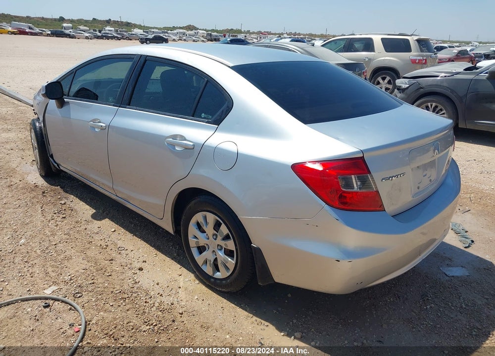 2012 HONDA CIVIC VIN: 2HGFB2F54CH588151