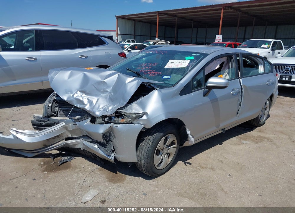 2014 HONDA CIVIC LX VIN: 19XFB2F56EE245807