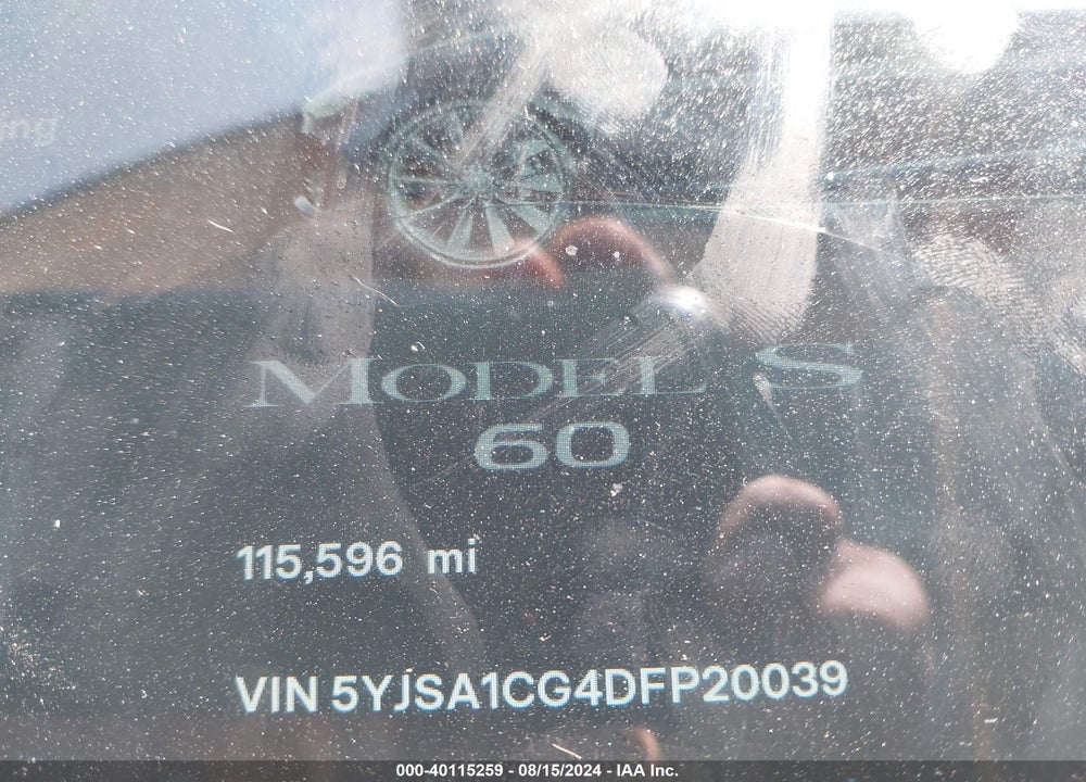 2013 TESLA MODEL S VIN: 5YJSA1CG4DFP20039
