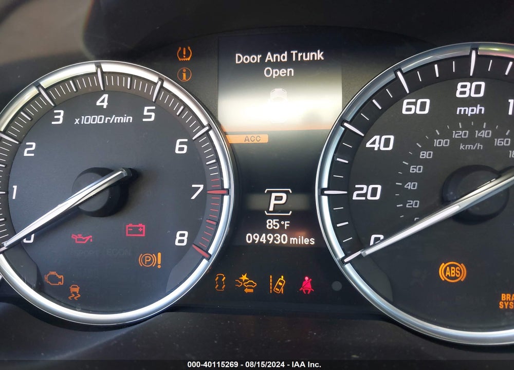 2017 ACURA TLX ADVANCE PACKAGE VIN: 19UUB2F73HA006314