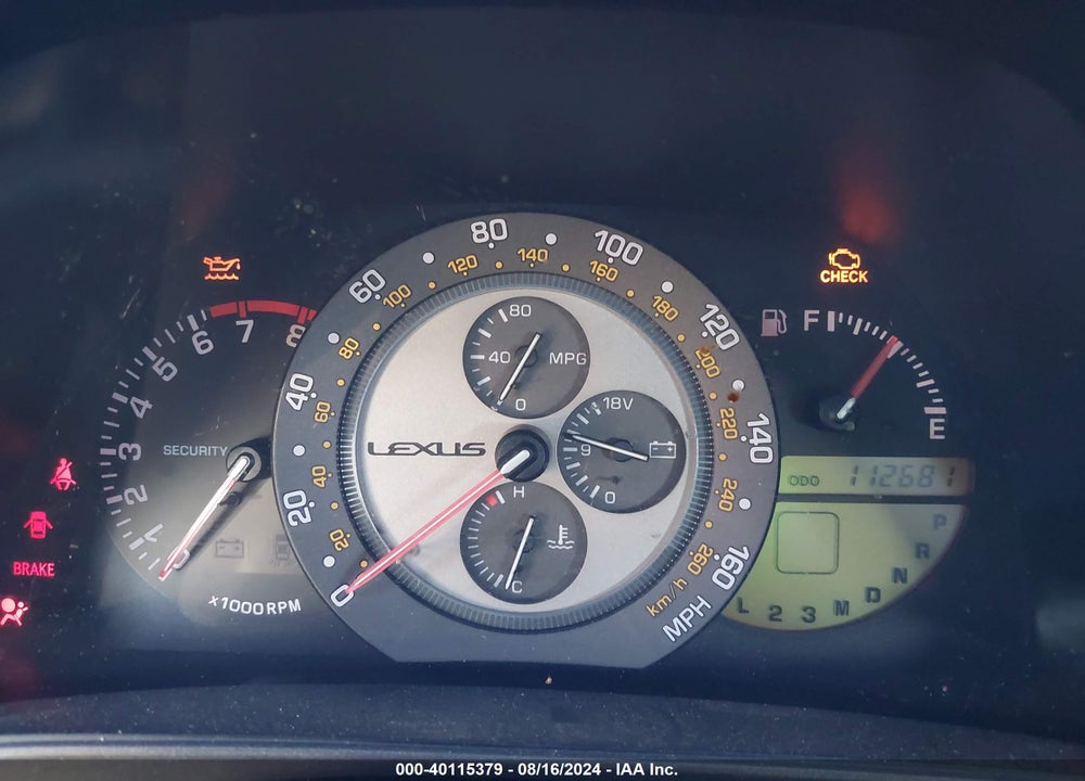 2001 LEXUS IS 300 VIN: JTHBD182710003874