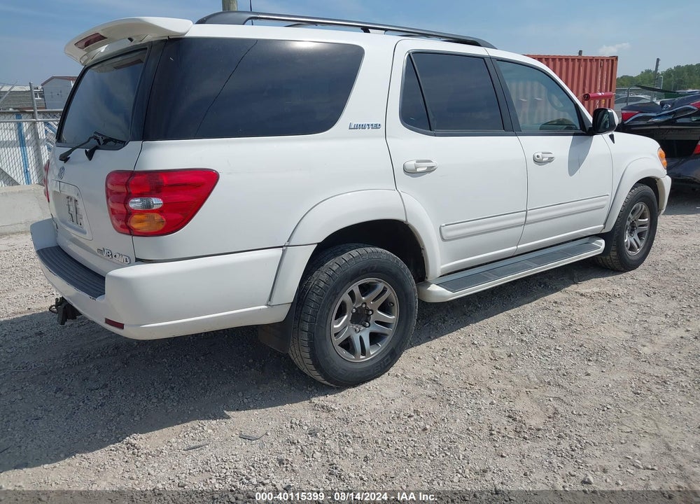 2001 TOYOTA SEQUOIA LIMITED V8 VIN: 5TDBT48A61S009305