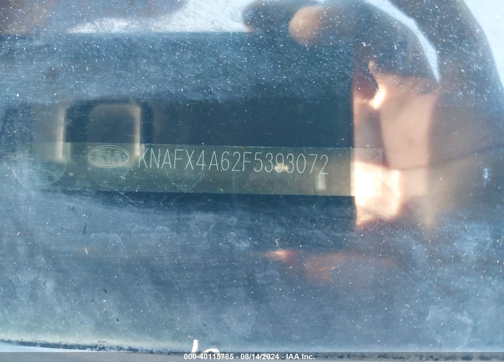 2015 KIA FORTE LX VIN: KNAFX4A62F5393072