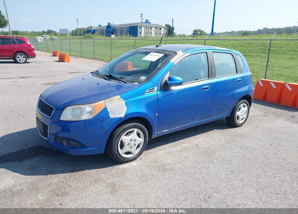 2009 CHEVROLET AVEO LT VIN: KL1TD66E89B327875