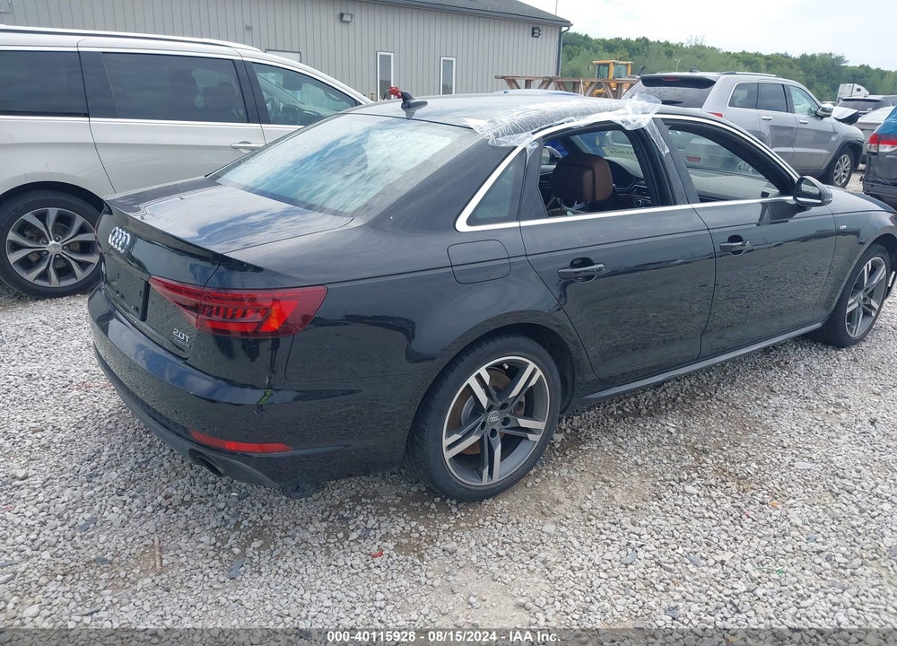 2018 AUDI A4 2.0T PREMIUM VIN: WAUENAF47JN019573