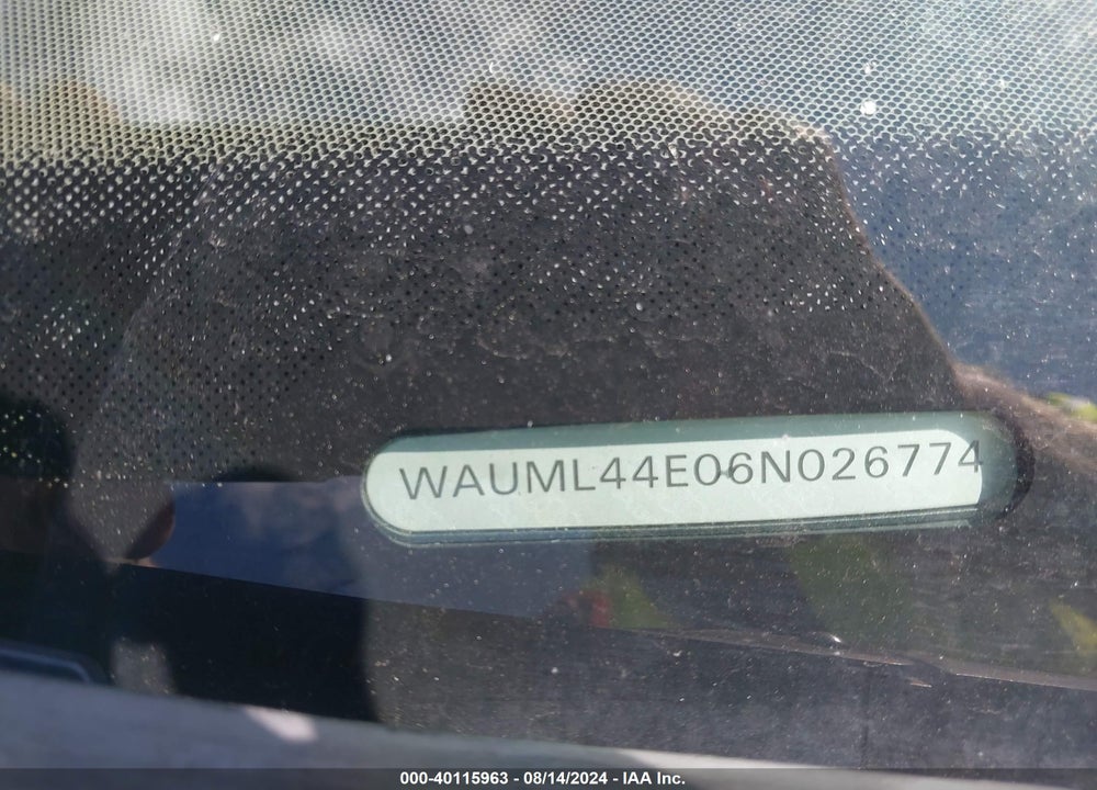 2006 AUDI A8 L 4.2 VIN: WAUML44E06N026774