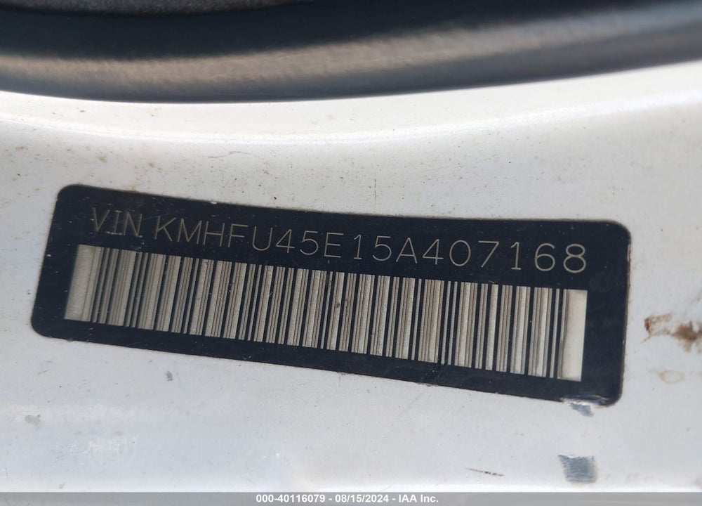 2005 HYUNDAI XG350 L VIN: KMHFU45E15A407168