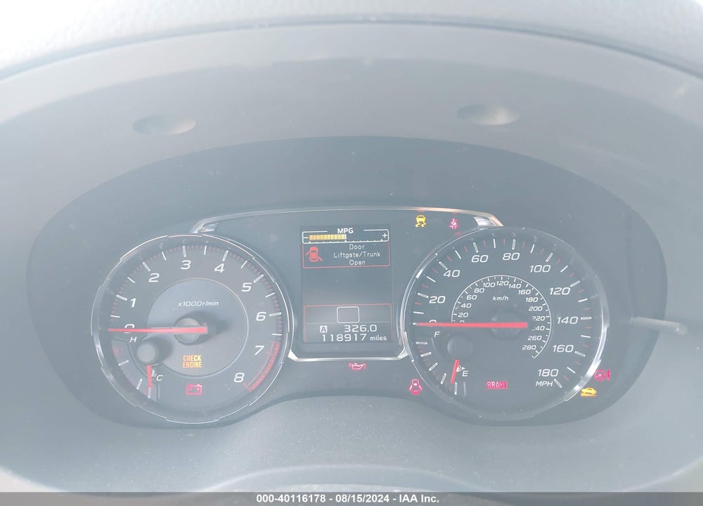 2018 SUBARU WRX LIMITED VIN: JF1VA1H65J9814374